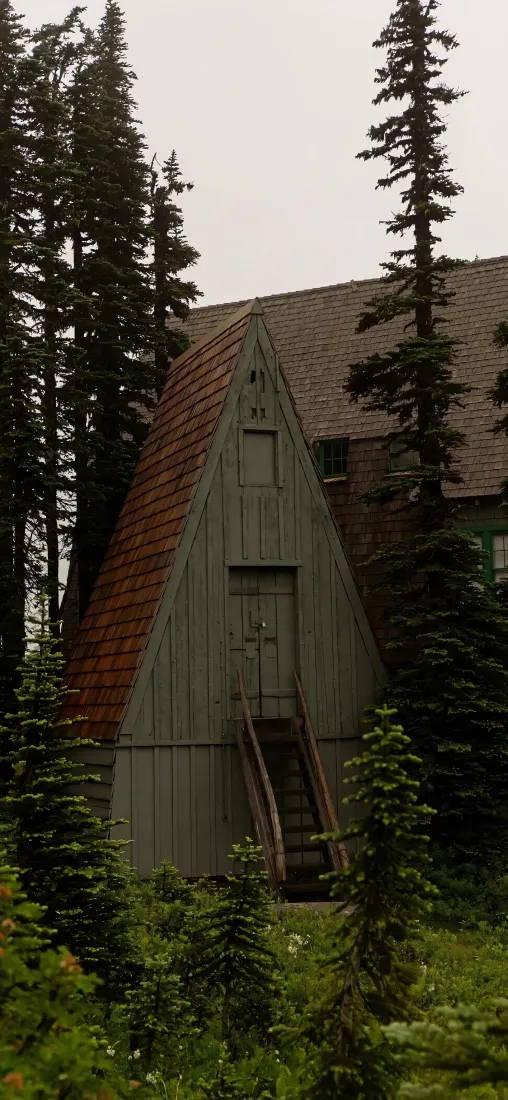 林间小屋手机壁纸｜自然风景背景图片 - 静谧森林「哲风壁纸」