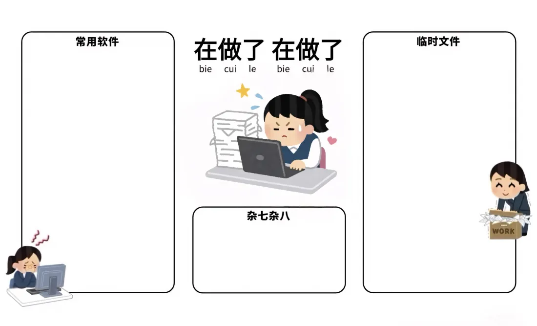 3k工作分区壁纸｜办公分区背景图片 - 打工人「哲风壁纸」