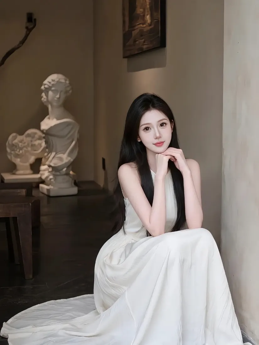 长发美女手机壁纸｜简约室内背景图片 - 温柔氛围感「哲风壁纸」