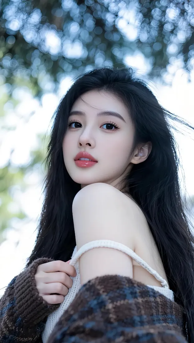 清纯美女手机壁纸｜户外背景图片 - 氛围感人像「哲风壁纸」