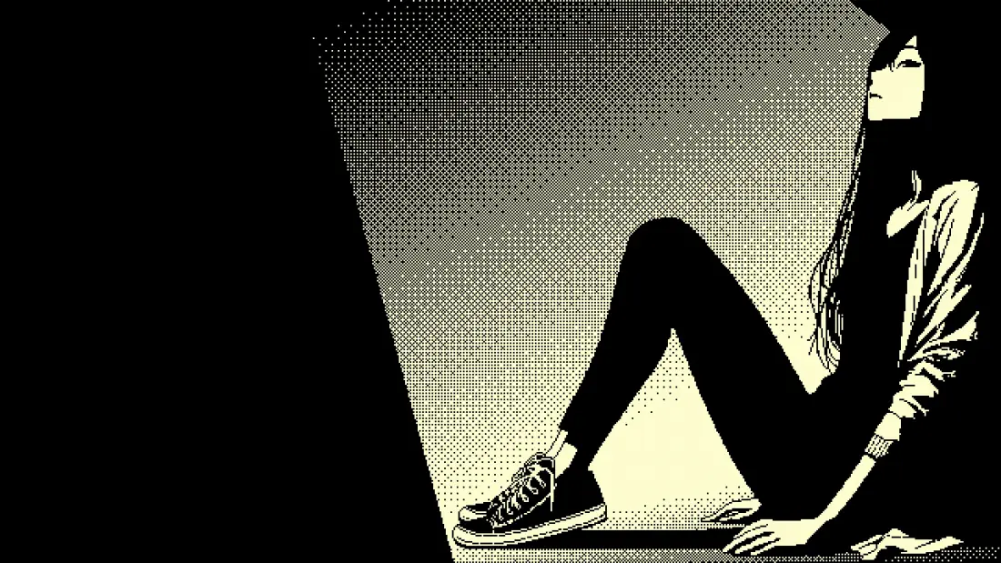 3k像素少女壁纸｜黑白背景图片 - 简约氛围感「哲风壁纸」