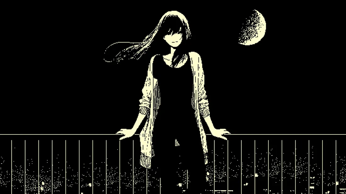 3k像素少女壁纸｜夜景背景图片 - 月夜天台「哲风壁纸」