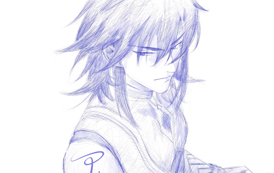 5k刘羽禅壁纸｜线稿背景图片 - 镇魂街「哲风壁纸」