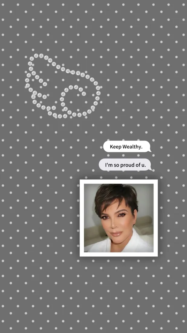 克里斯·詹娜手机壁纸｜波点背景图片 - 电子财神「哲风壁纸」