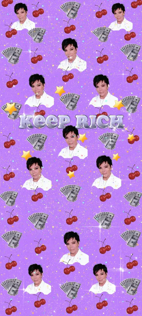 电子财神手机壁纸｜暴富背景图片 - 克里斯·詹娜「哲风壁纸」