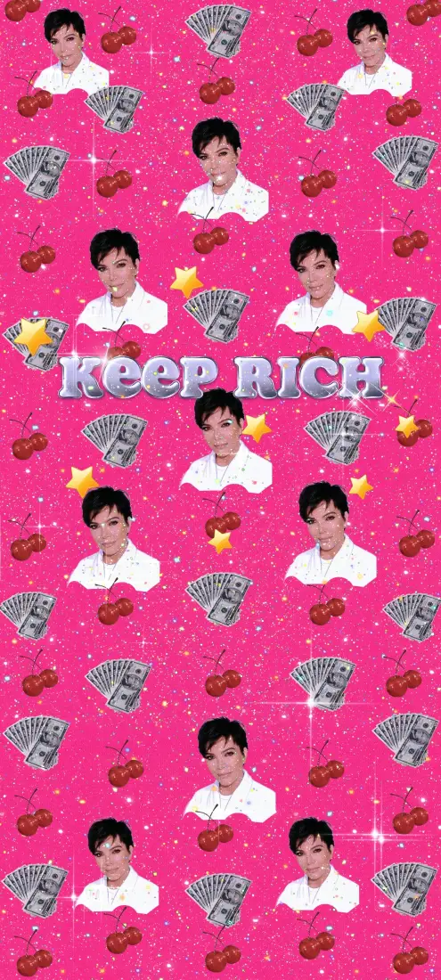 克里斯·詹娜手机壁纸｜发财背景图片 - Keep RICH「哲风壁纸」