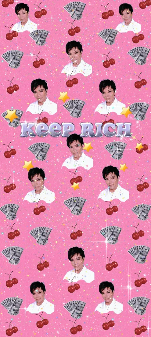 克里斯·詹娜手机壁纸｜电子财神背景图片 - Keep Rich「哲风壁纸」