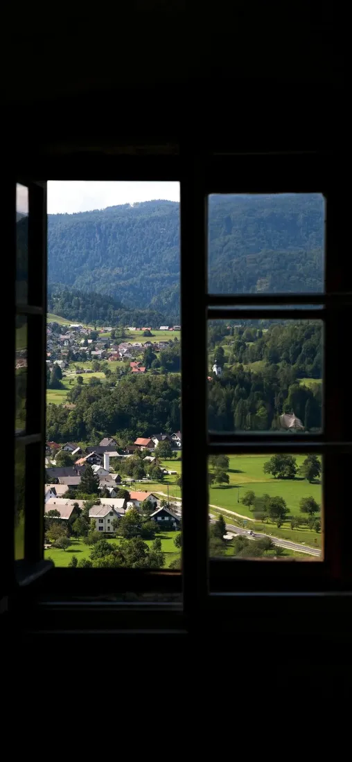 窗外手机壁纸｜山林背景图片 - 树林村落「哲风壁纸」