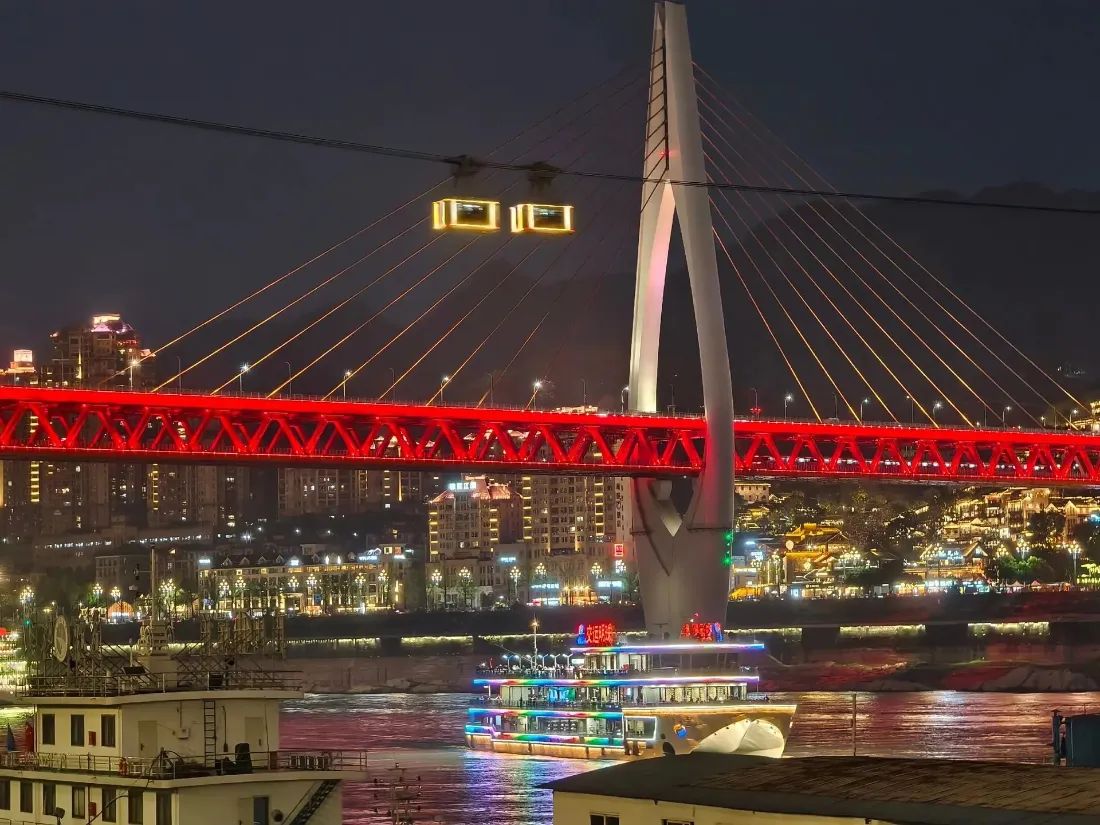 2k重庆夜景壁纸｜城市背景图片 - 长江索道「哲风壁纸」