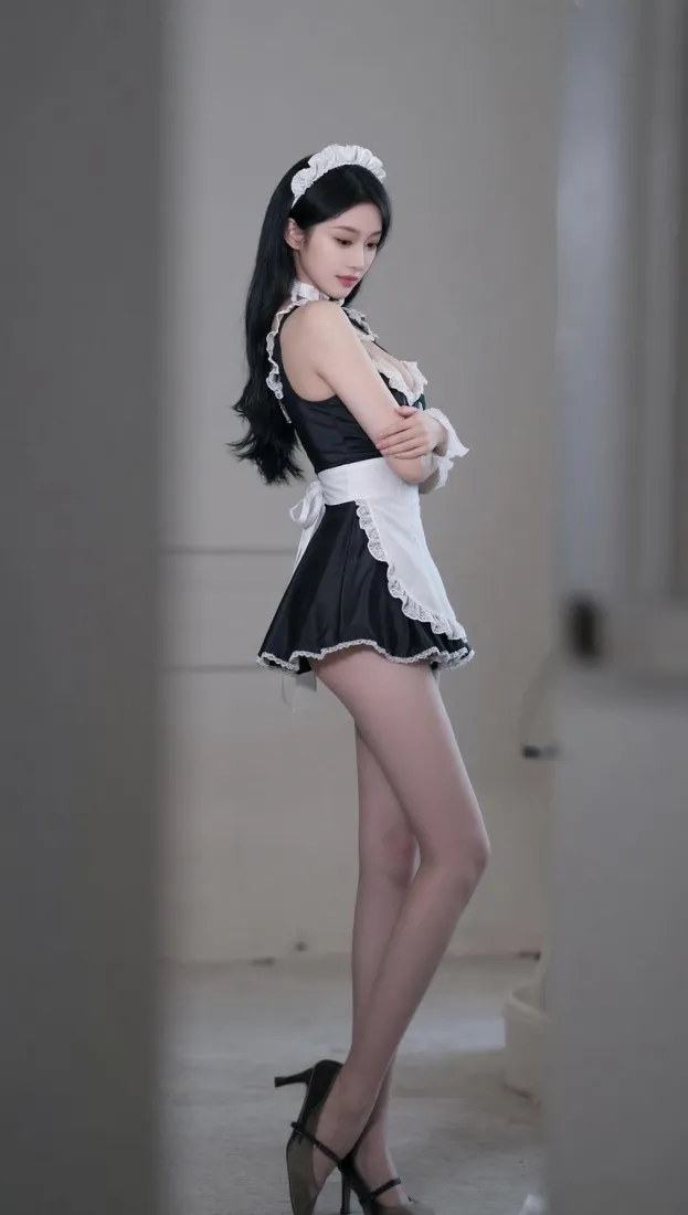 女仆装手机壁纸｜手机背景图片 - 黑丝御姐「哲风壁纸」