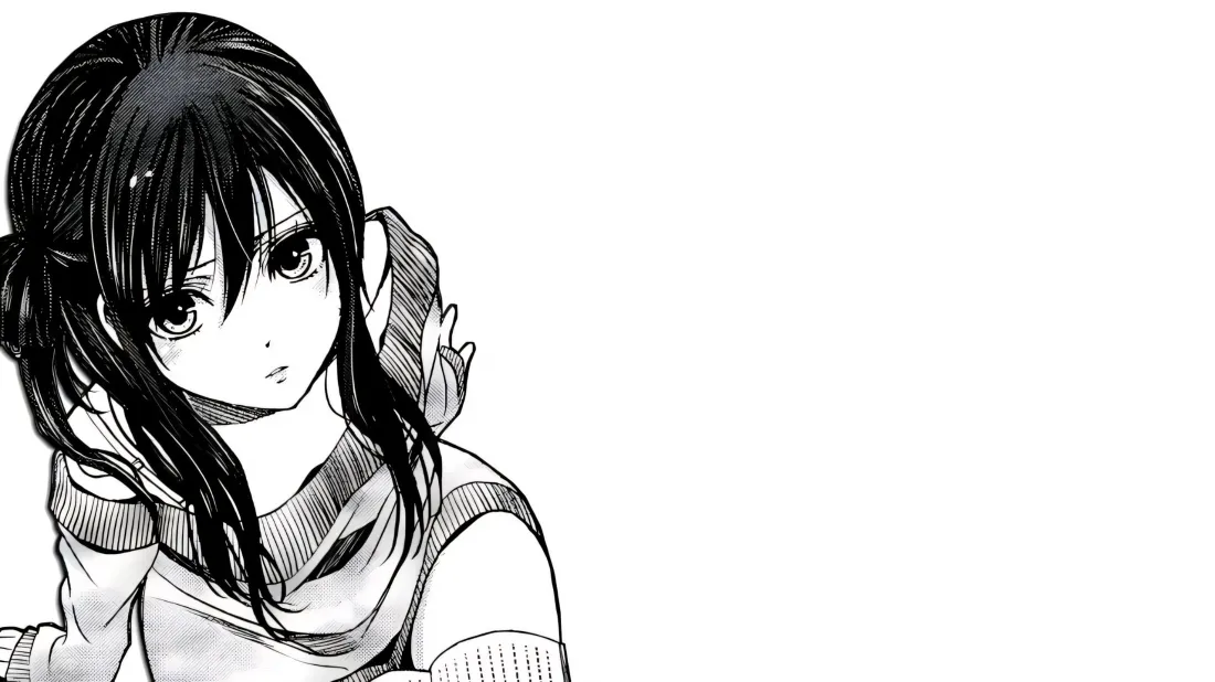 3k黑发二次元少女壁纸｜简约背景图片 - 包臀裙「哲风壁纸」