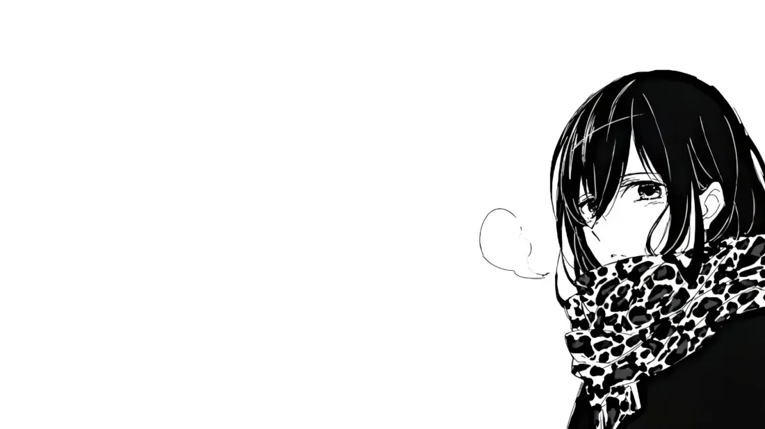 3k简约壁纸｜留白背景图片 - 豹纹围巾少女「哲风壁纸」