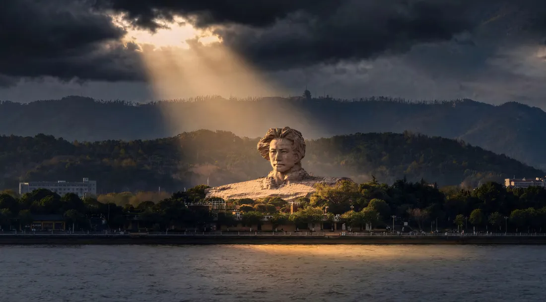 5k毛主席壁纸｜橘子洲头背景图片 - 霞光雕塑「哲风壁纸」
