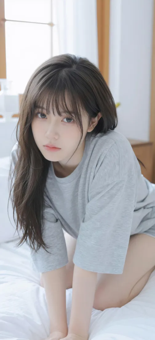 清纯少女手机壁纸｜卧室背景图片 - 清新慵懒「哲风壁纸」