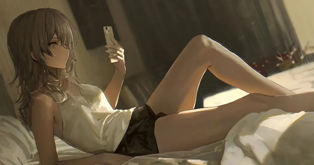 3k慵懒少女壁纸｜卧室背景图片 - 午后休闲「哲风壁纸」