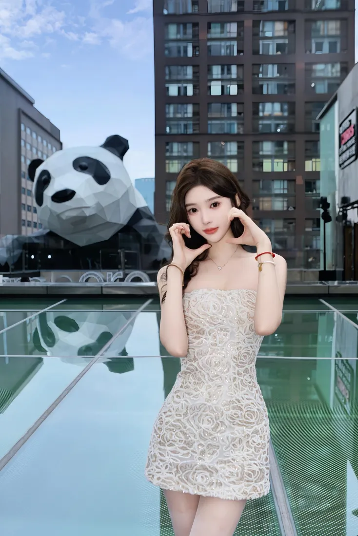 网红打卡美女手机壁纸｜城市街拍背景图片 - 成都熊猫「哲风壁纸」