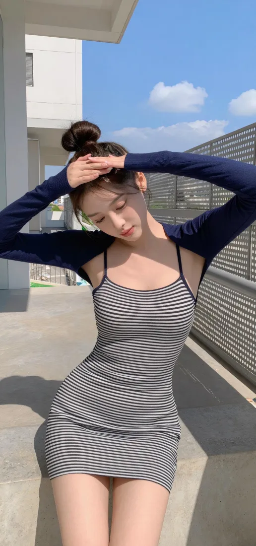 气质美女手机壁纸｜户外背景图片 - 晴天街拍「哲风壁纸」