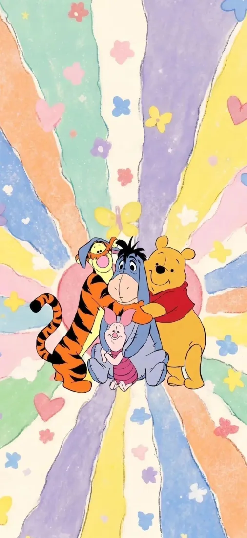 小熊维尼历险记手机壁纸｜跳跳虎背景图片 - 治愈卡通「哲风壁纸」