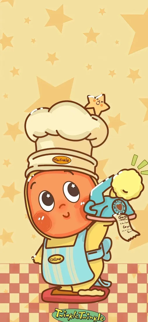 泡泡玛特手机壁纸｜星星人背景图片 - 可爱厨师「哲风壁纸」