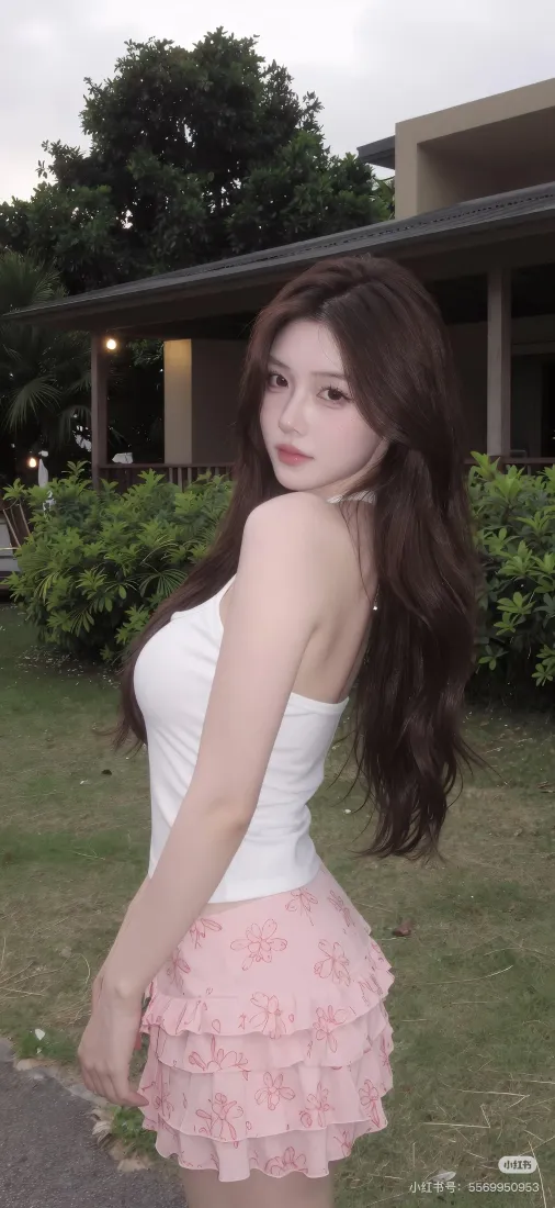 长发美女手机壁纸｜户外背景图片 - 甜系少女「哲风壁纸」