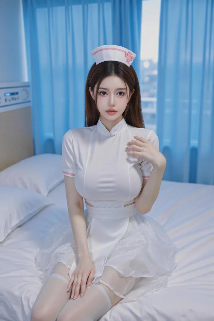 护士装美女手机壁纸｜手机背景图片 - 病房写真「哲风壁纸」