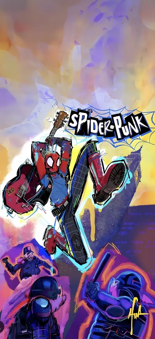 蜘蛛朋克手机壁纸｜漫威街头背景图片 - 蜘蛛侠「哲风壁纸」