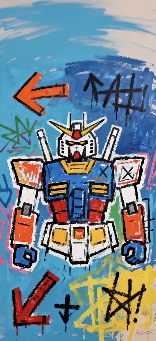 变形金刚手机壁纸｜水彩背景图片 - 手绘高达「哲风壁纸」