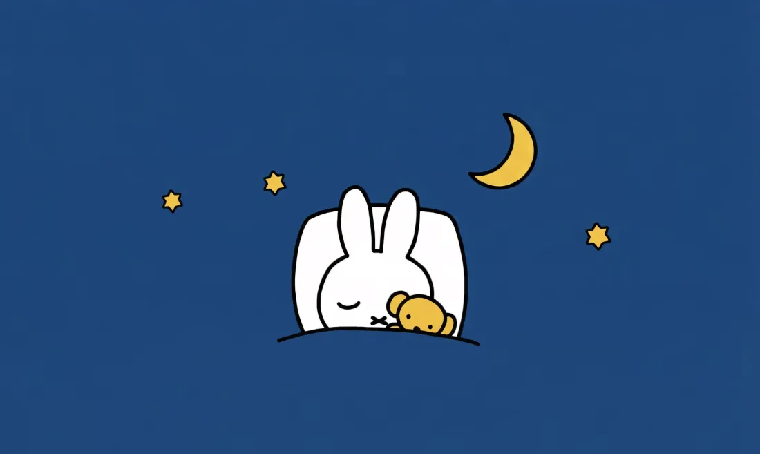 4k米菲兔壁纸｜夜晚背景图片 - 安睡「哲风壁纸」