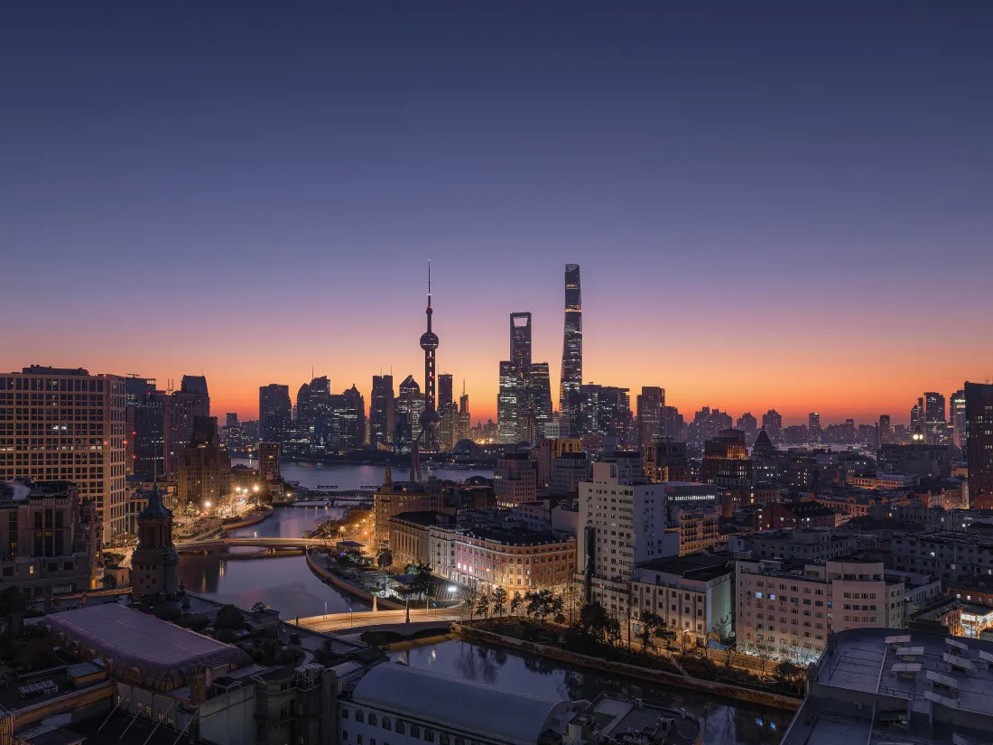 8k上海壁纸｜城市黄昏背景图片 - 陆家嘴天际线「哲风壁纸」