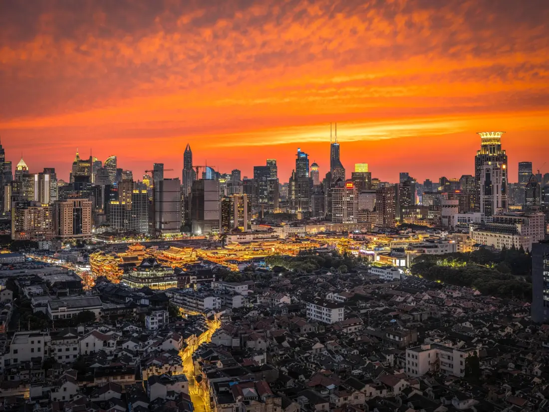 3k都市晚霞壁纸｜高清背景图片 - 城市天际线「哲风壁纸」