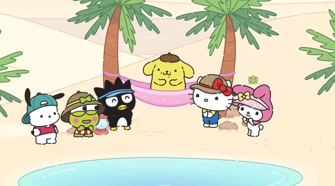 5k三丽鸥壁纸｜卡通背景图片 - 沙滩度假「哲风壁纸」