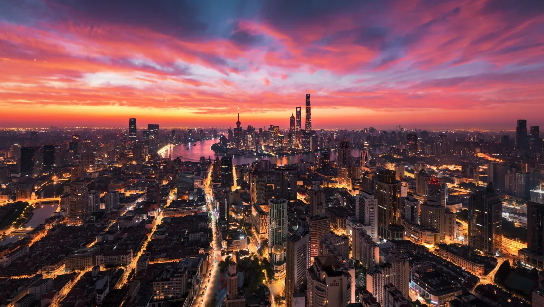 6k都市晚霞壁纸｜电脑桌面背景图片 - 繁华城市夜景「哲风壁纸」