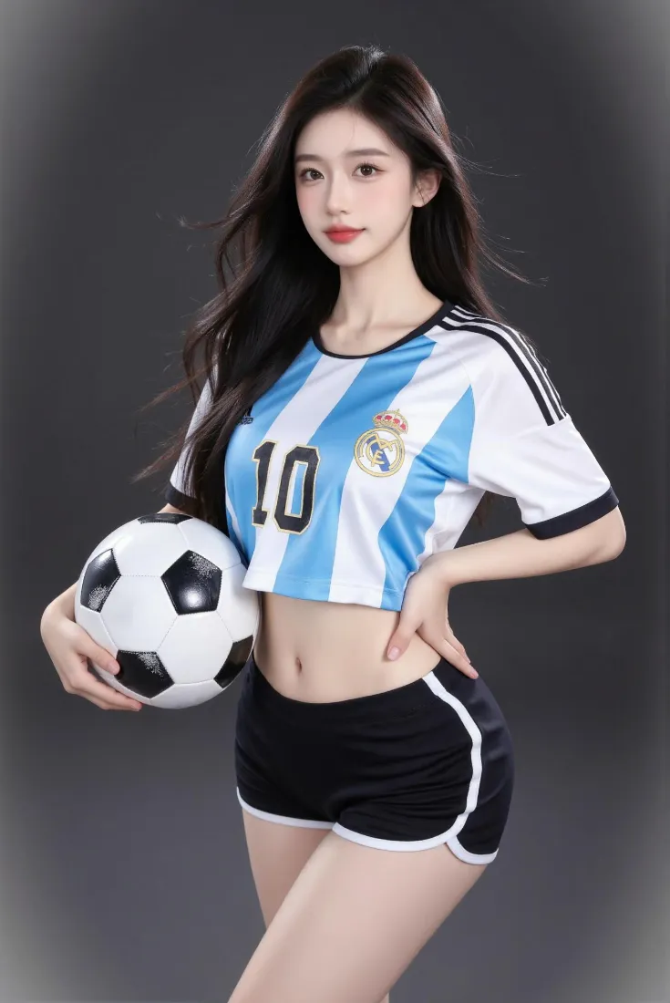 足球宝贝手机壁纸｜蓝白球衣背景图片 - 足球「哲风壁纸」