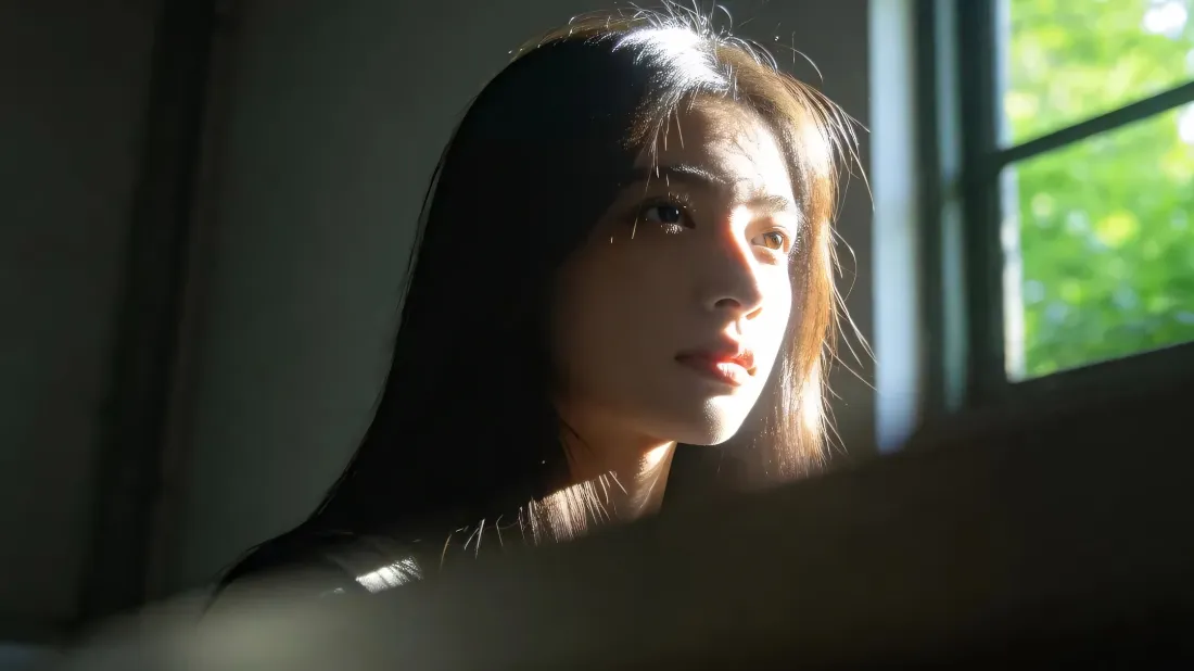 2k长发美女壁纸｜室内窗边背景图片 - 高质氛围感「哲风壁纸」