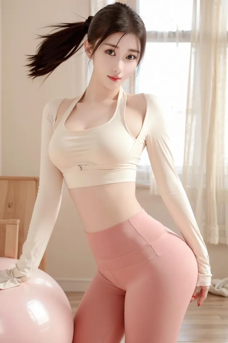 健身美女手机壁纸｜室内背景图片 - 瑜伽健身「哲风壁纸」