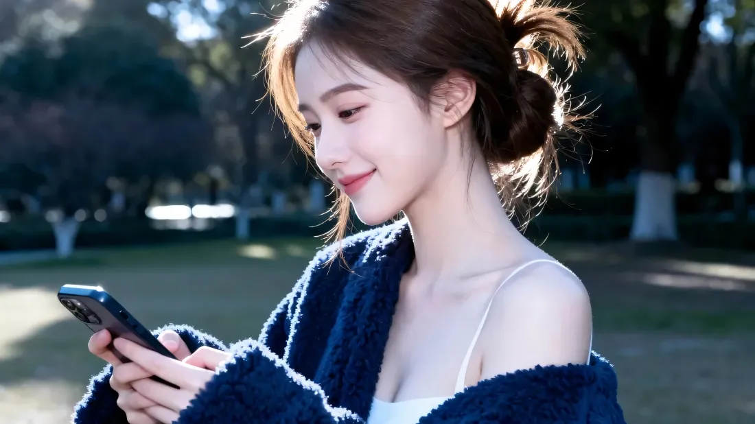 2k赵露思壁纸｜户外公园背景图片 - 吊带美女「哲风壁纸」