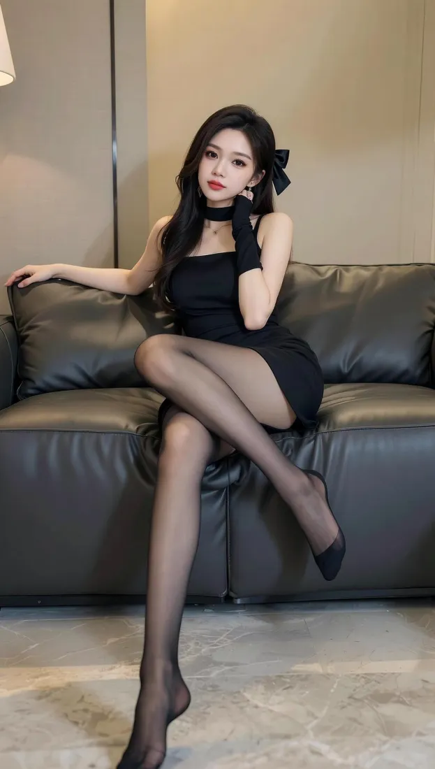 黑丝御姐手机壁纸｜室内背景图片 - 纯欲美女「哲风壁纸」