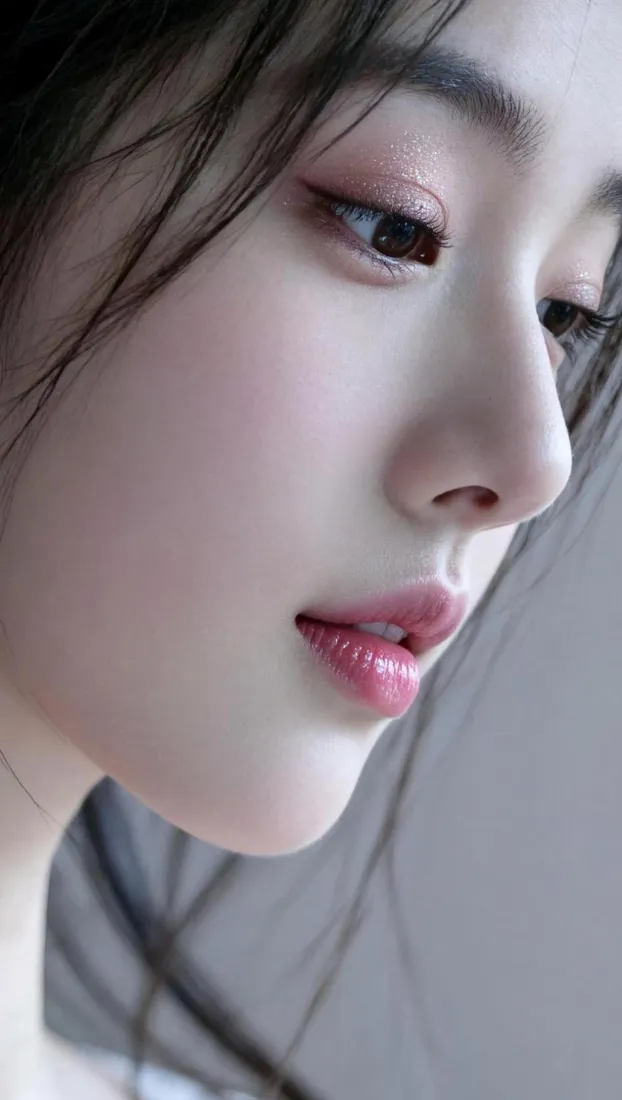 高颜值美女手机壁纸｜手机背景图片 - 侧颜女神「哲风壁纸」