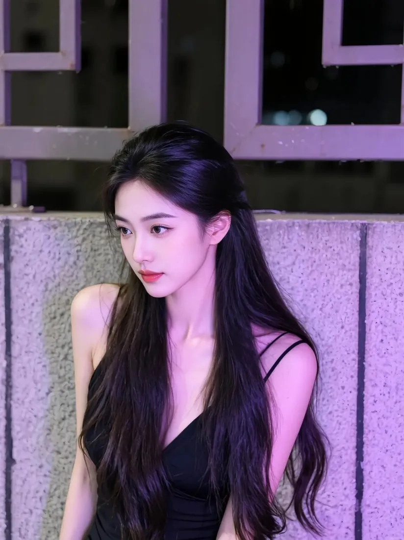 气质御姐手机壁纸｜夜晚背景图片 - 氛围感美女「哲风壁纸」