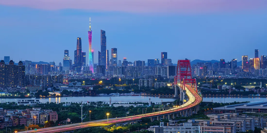 3k广州塔城市壁纸｜江景背景图片 - 黄昏暮色「哲风壁纸」