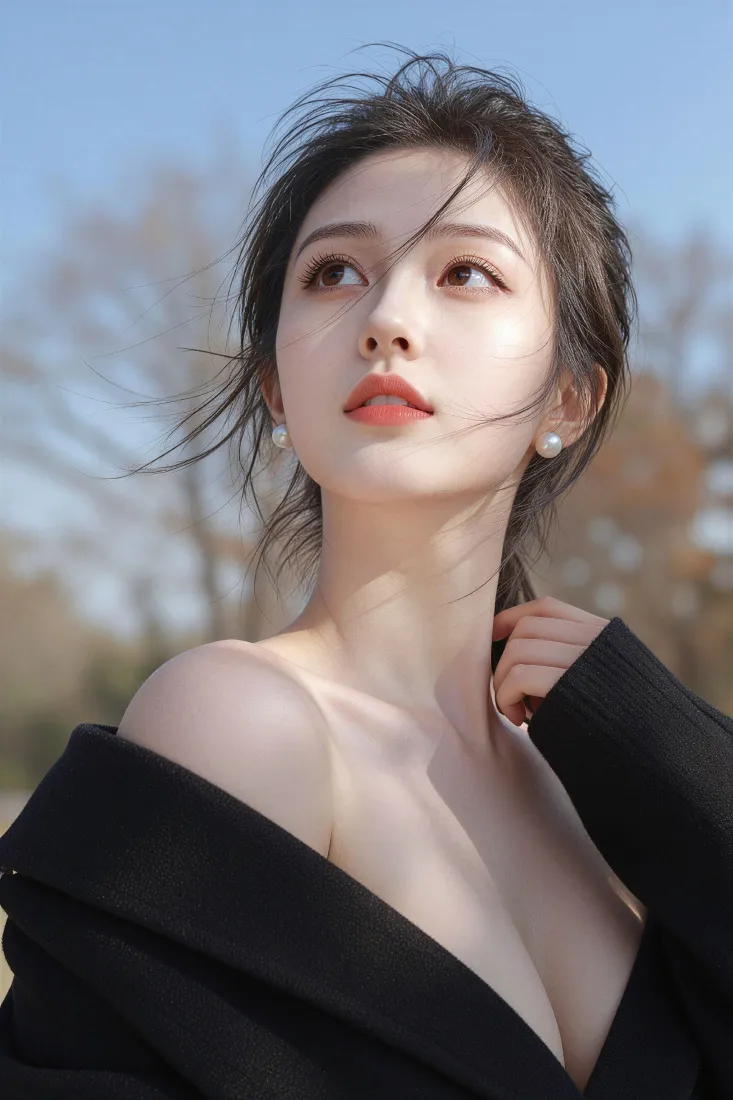 气质清冷美女手机壁纸｜户外晴天背景图片 - 清新氛围感「哲风壁纸」