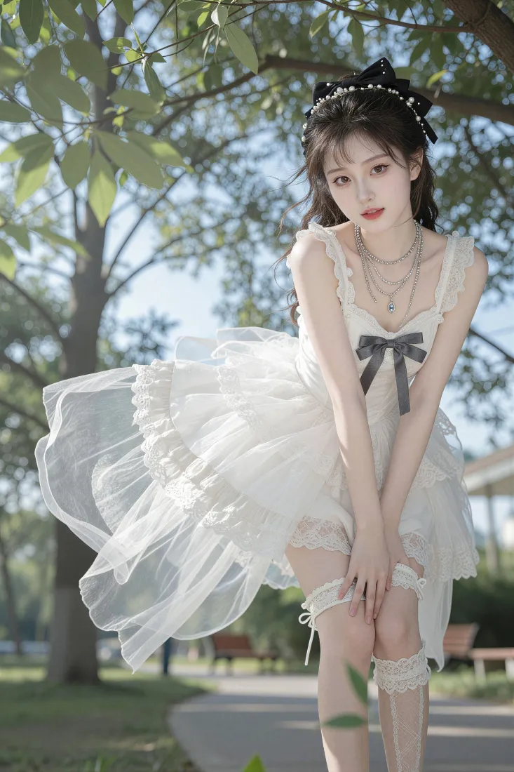 清纯少女手机壁纸｜户外背景图片 - 清新甜妹「哲风壁纸」