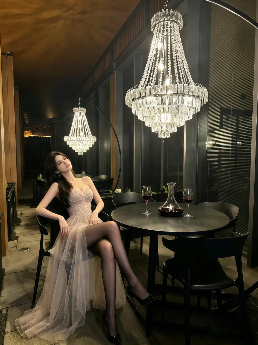 气质美女手机壁纸｜轻奢餐厅背景图片 - 氛围感御姐「哲风壁纸」