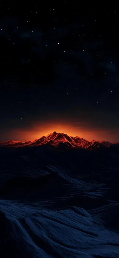 日照金山手机壁纸｜暗黑风景背景图片 - 星空雪山「哲风壁纸」