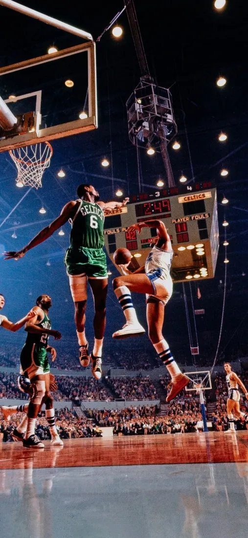 NBA手机壁纸｜篮球赛事背景图片 - 经典盖帽「哲风壁纸」