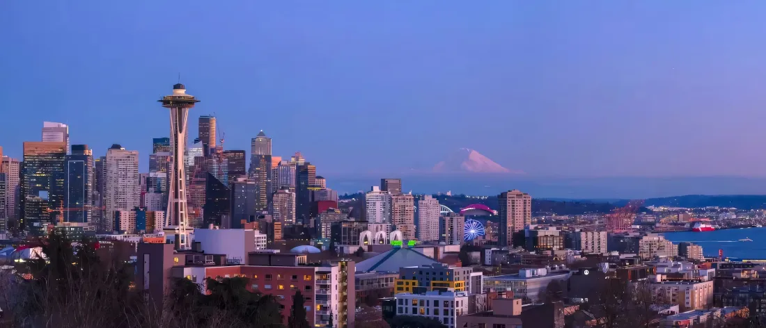 2k西雅图城市壁纸｜湖边背景图片 - 都市天际线「哲风壁纸」
