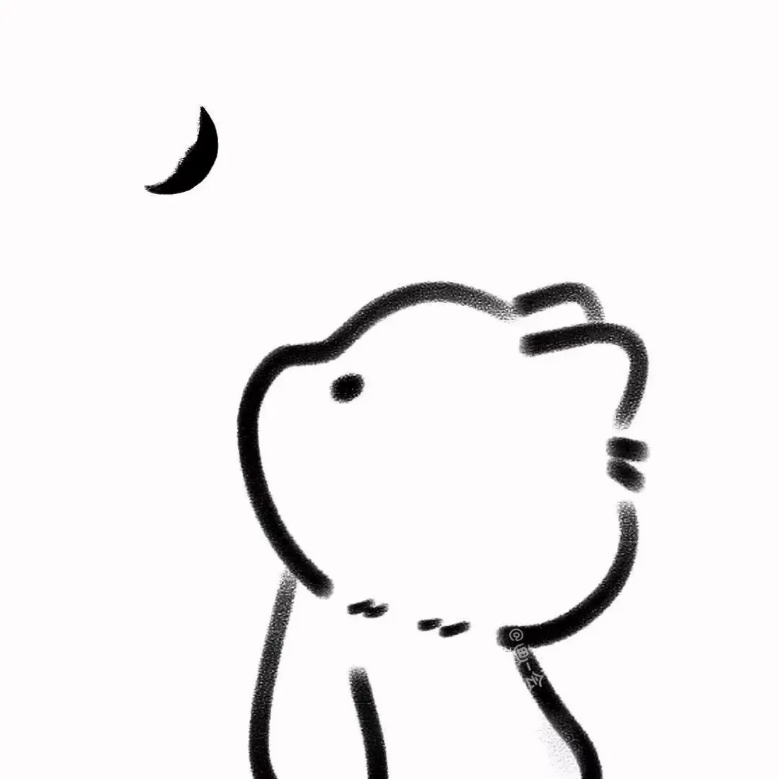 简约小人手机壁纸｜极简线条背景图片 - 望月思念「哲风壁纸」