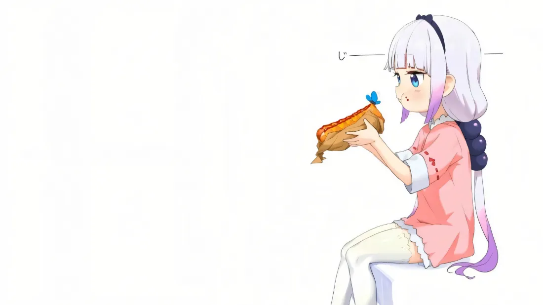 3k康娜壁纸｜小林家的龙女仆背景图片 - 粉衣白发少女「哲风壁纸」