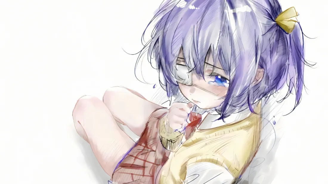 3k小鸟游六花壁纸｜中二病也要谈恋爱背景图片 - 紫发少女「哲风壁纸」