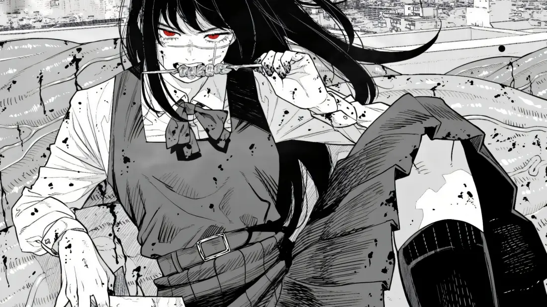 3k三鹰朝壁纸｜电锯人背景图片 - 黑白漫画「哲风壁纸」